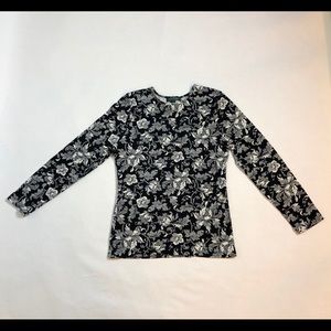 Ralph Lauren Black and White floral Long Sleeve